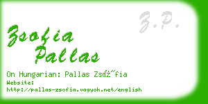 zsofia pallas business card